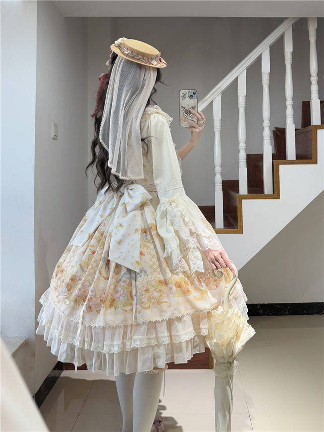 Dark Star Island Lilith's Farm Trip Front Open Lolita Dress