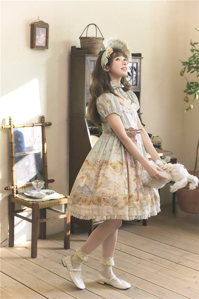 Dark Star Island Lilith's Farm Trip High Waist Lolita One Piece