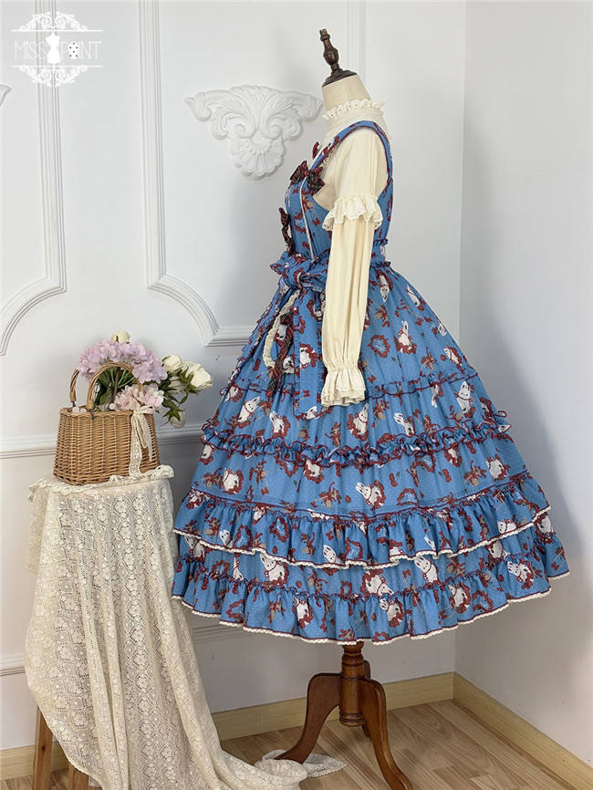 Miss Point Forest Berry Rabbit Lolita Jumper Dress