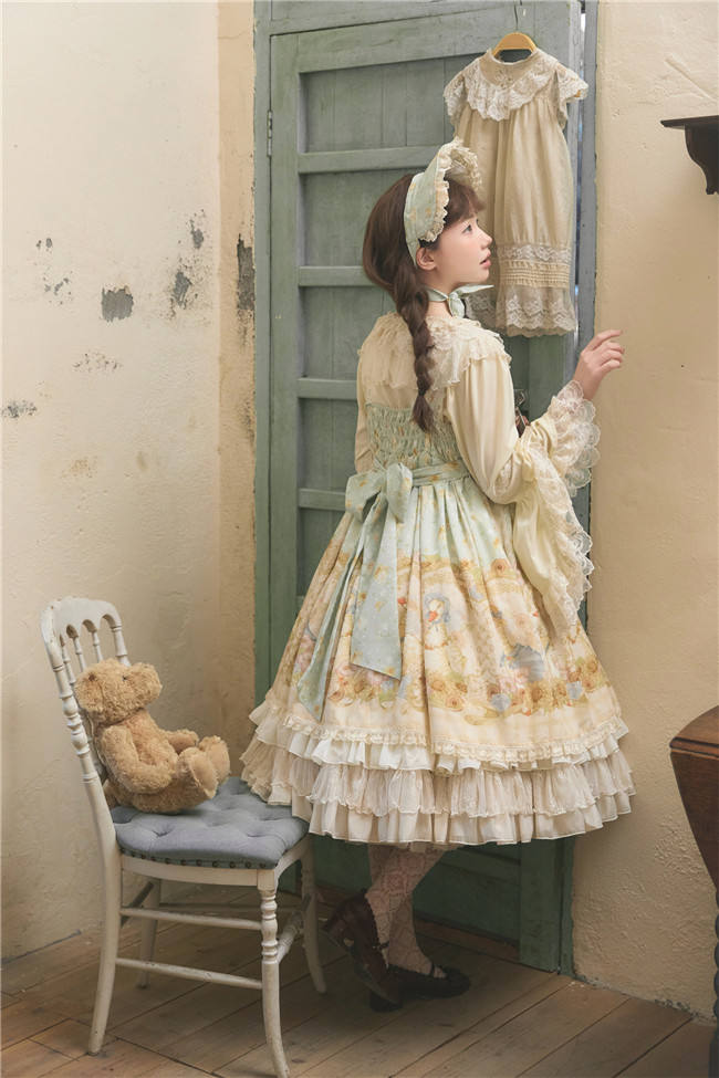 Dark Star Island Lilith's Farm Trip High Waist Lolita Jumper Dress