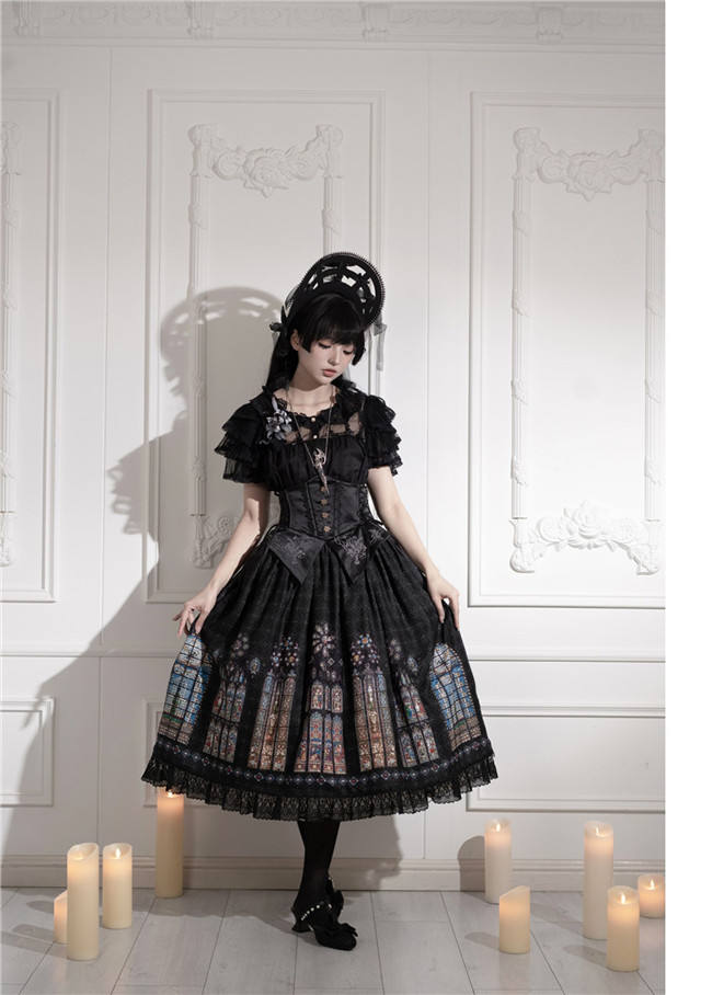 The Holy Cross Stained Glass Window Gothic Skirt