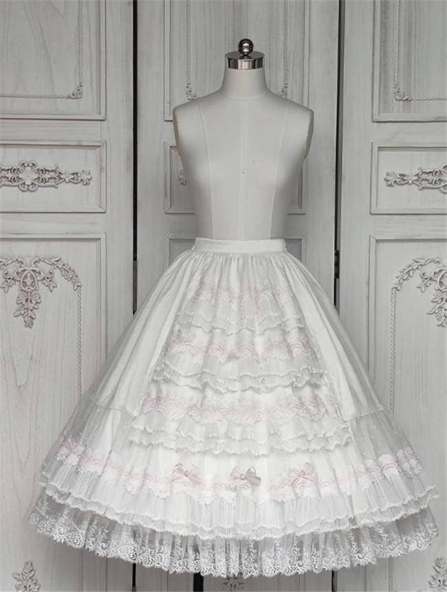 The Rose Covenant Embroidery Lolita Dress, Underskirt, Headdress and Hand Cuffs