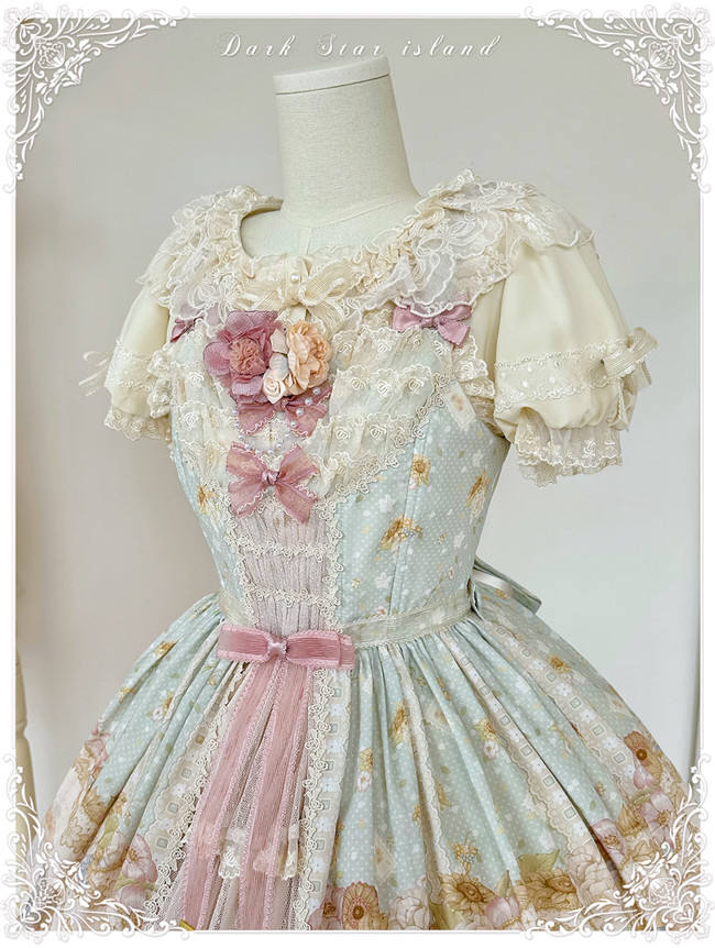 Dark Star Island Lilith's Farm Trip Front Open Lolita Dress