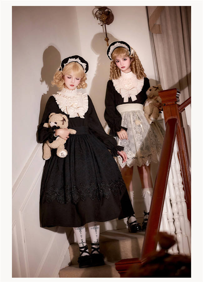 Withpuji The Twilight Choir Loose Doll Lolita Dress and Apron