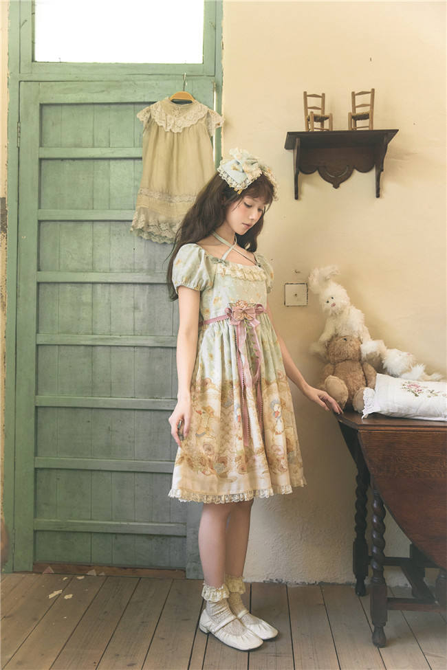 Dark Star Island Lilith's Farm Trip High Waist Lolita One Piece