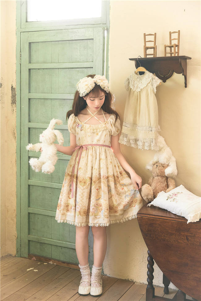 Dark Star Island Lilith's Farm Trip High Waist Lolita One Piece