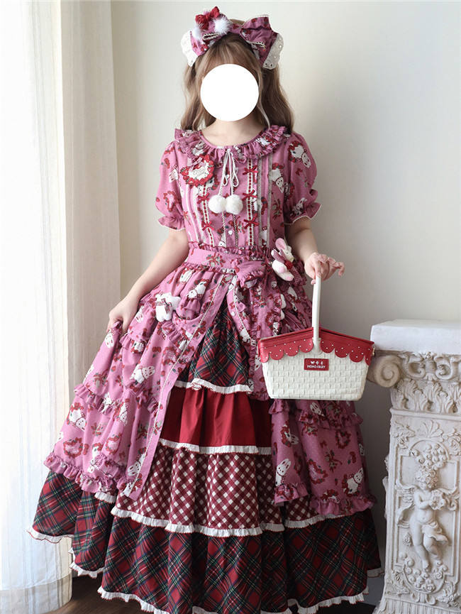 Miss Point Forest Berry Rabbit Lolita Short Sleeves Dress