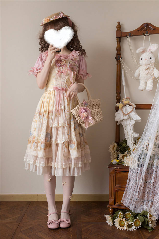 Dark Star Island Lilith's Farm Trip Front Open Lolita Dress