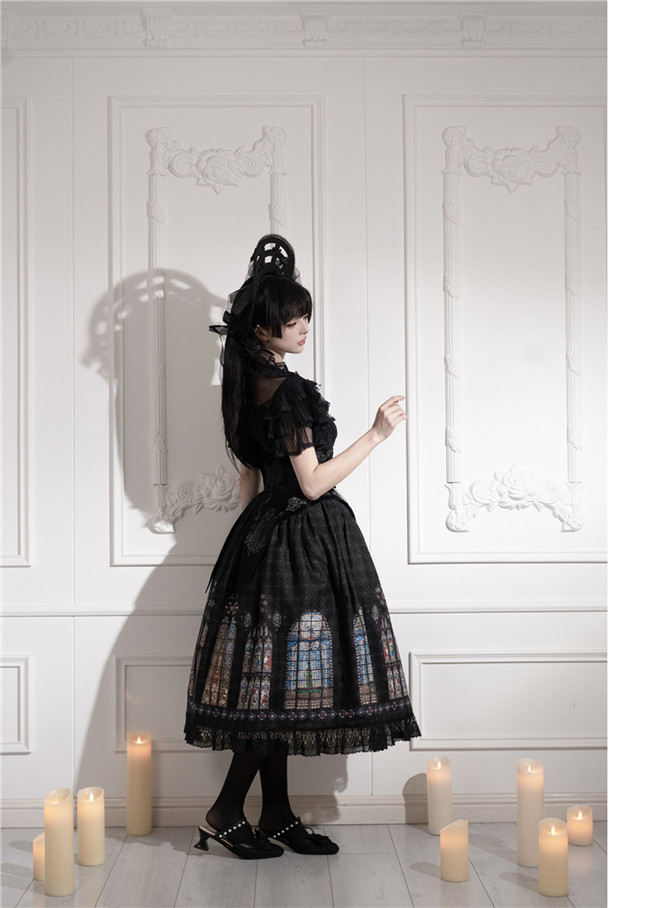 The Holy Cross Stained Glass Window Gothic Skirt