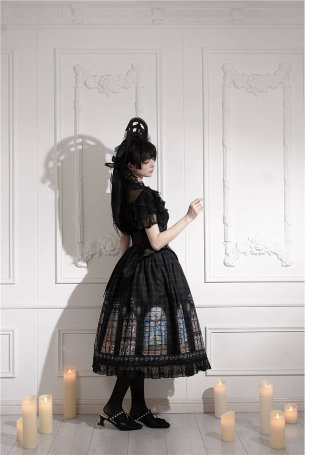 The Holy Cross Stained Glass Window Gothic Skirt