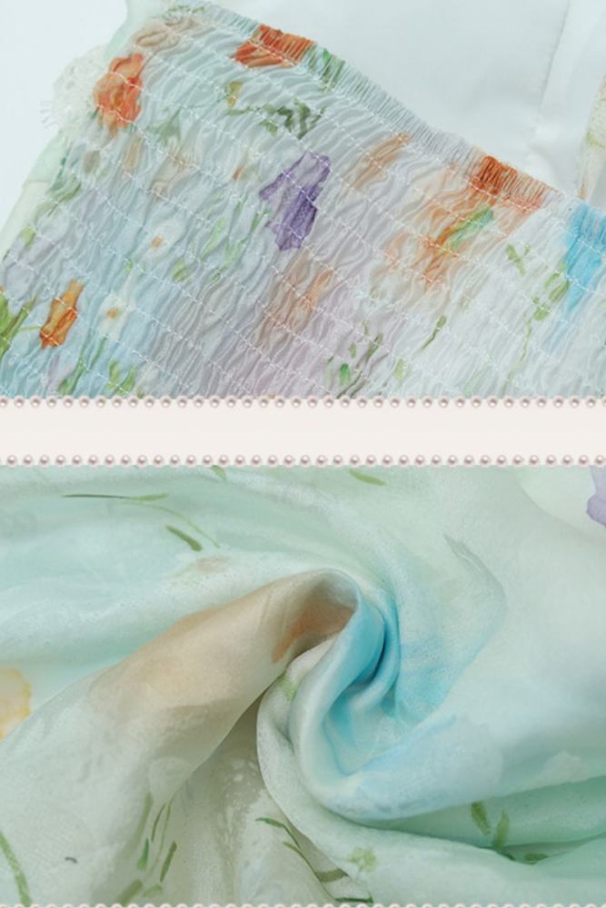 Hard Candy Plus Size Butterfly Shadows Retro Pastel Floral Strap Dress