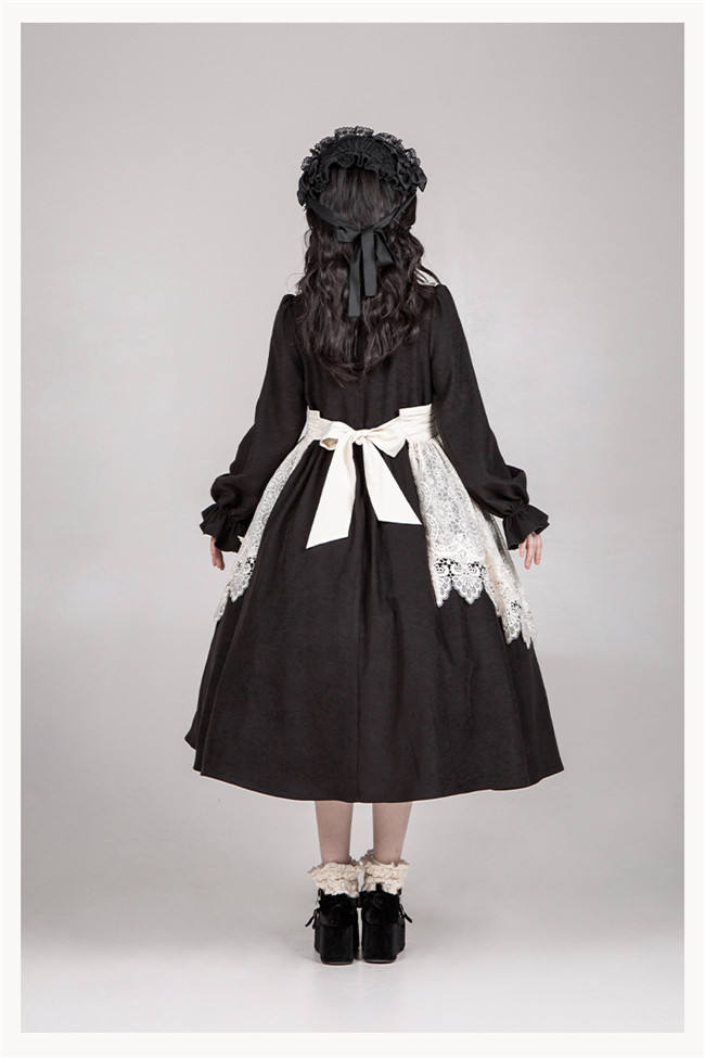 Withpuji The Twilight Choir Loose Doll Lolita Dress and Apron