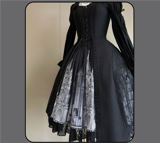 Susin Night Falls Cathedral Stained Glass Window Gothic Lolita Series