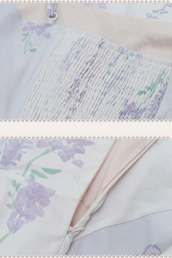Hard Candy Plus Size Gentle Wisteria Cheongsam Long Dress