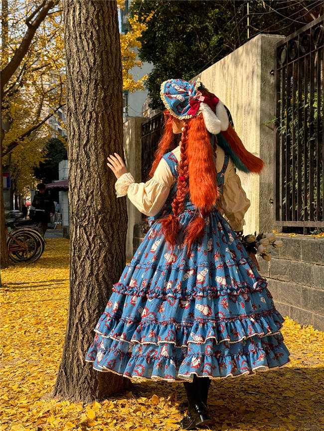 Miss Point Forest Berry Rabbit Lolita Jumper Dress