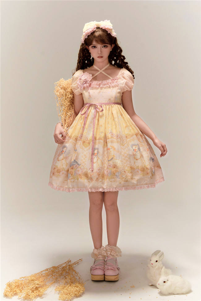 Dark Star Island Lilith's Farm Trip High Waist Lolita One Piece