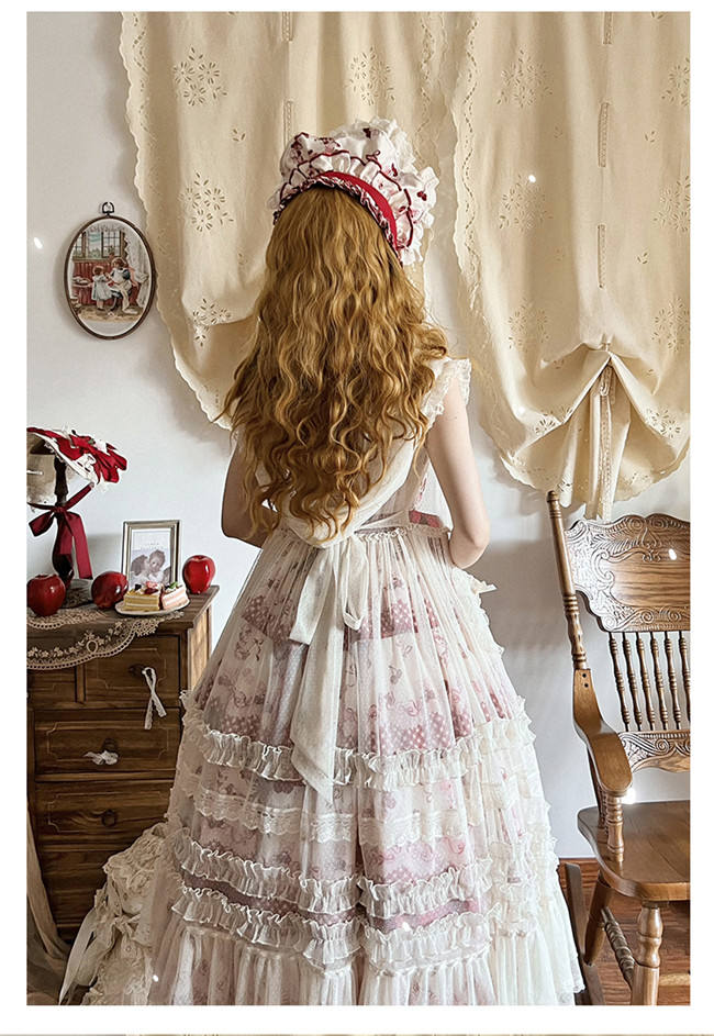 Honey Machine Ripe Cherry Classic Lolita Dress, Overdress, Hat and Bonnet