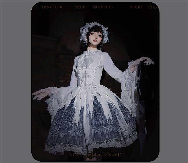 Susin Night Falls Cathedral Stained Glass Window Gothic Lolita Series
