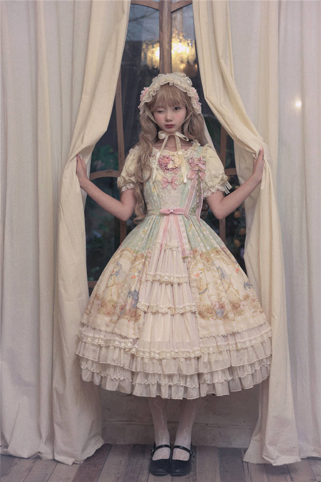 Dark Star Island Lilith's Farm Trip Front Open Lolita Dress