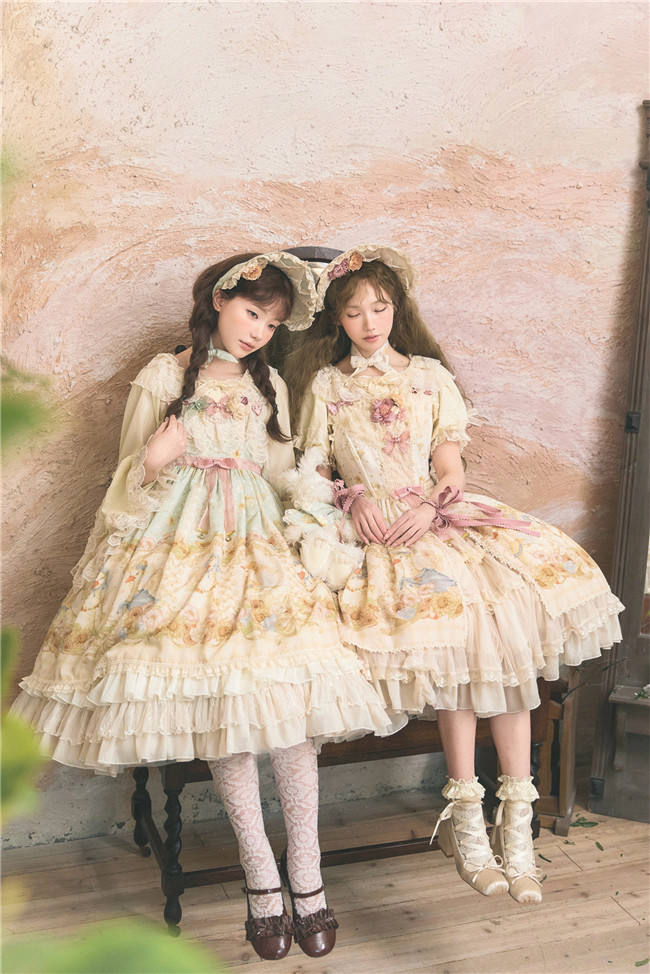 Dark Star Island Lilith's Farm Trip Front Open Lolita Dress