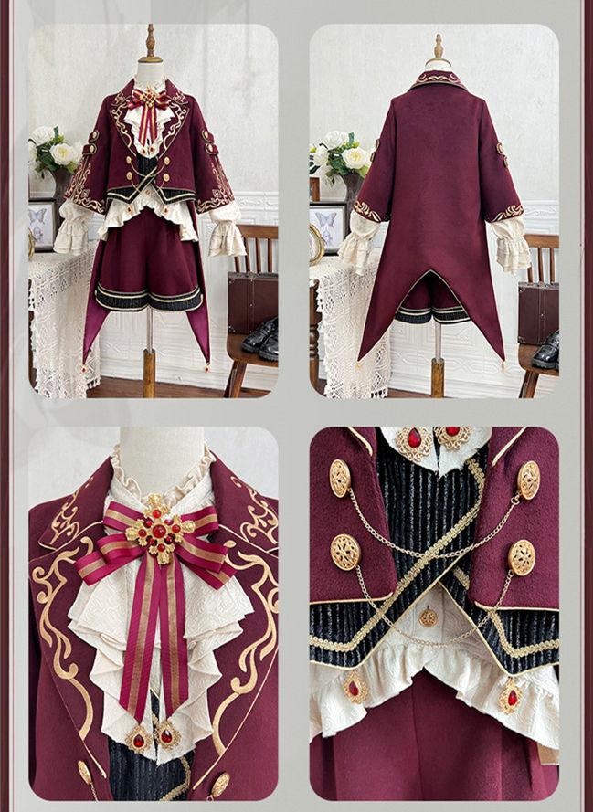 The Successor Ouji Lolita Coat, Blouse and Short Pants
