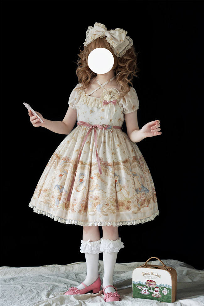 Dark Star Island Lilith's Farm Trip High Waist Lolita One Piece