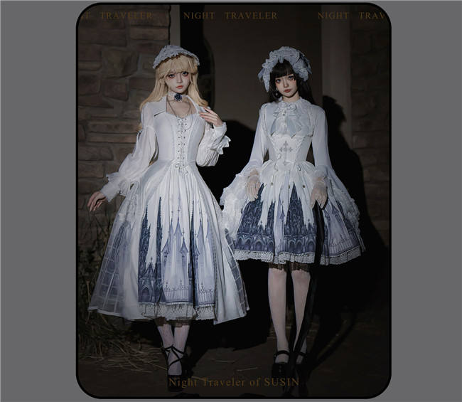Susin Night Falls Cathedral Stained Glass Window Gothic Lolita Series