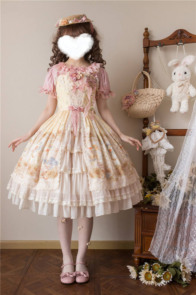 Dark Star Island Lilith's Farm Trip Front Open Lolita Dress