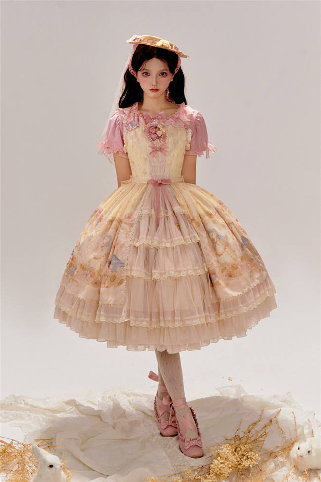 Dark Star Island Lilith's Farm Trip Front Open Lolita Dress