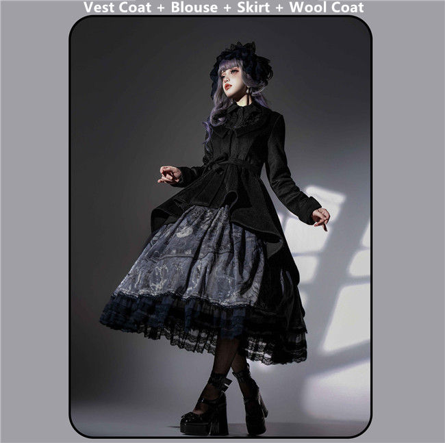 Susin Astrolabe Dark Gothic Lolita Dress, Skirt, Blouse and Accessory
