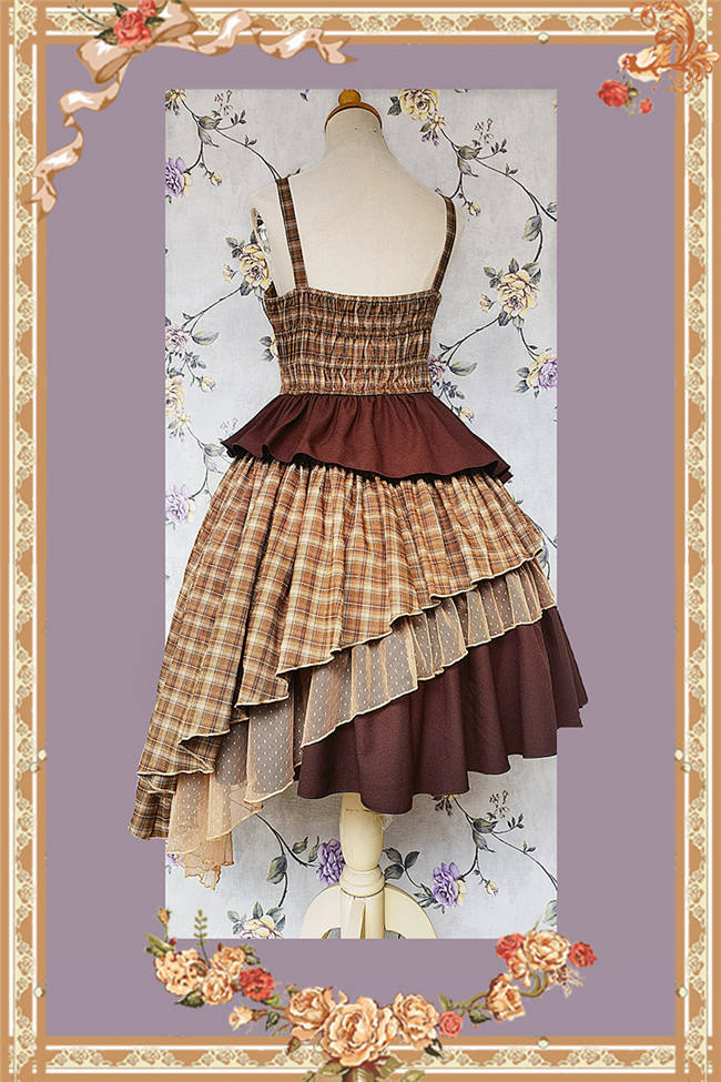 Infanta Irregular Plaid Lolita Dress