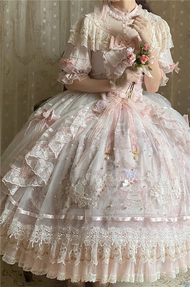 Sunset Fairyland Hime Lolita Dress Full Set