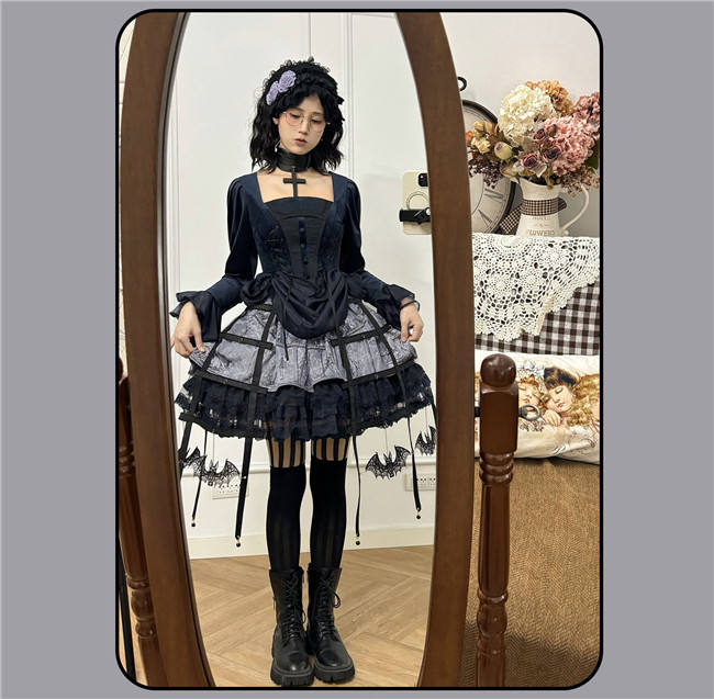 Susin Astrolabe Dark Gothic Lolita Dress, Skirt, Blouse and Accessory