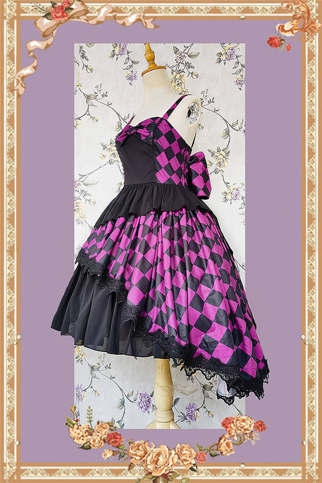 Infanta Irregular Plaid Lolita Dress