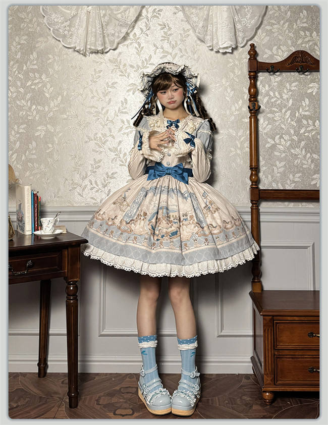 Alice Girl Sea Salt Fairy Tale Sweet Lolita Dress