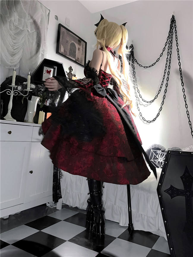 Rose Jacquard Gothic Lolita Dress