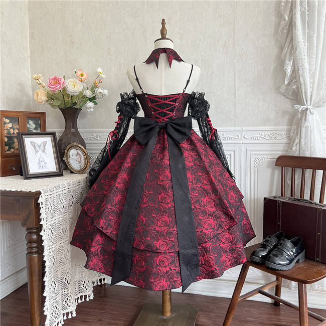 Rose Jacquard Gothic Lolita Dress