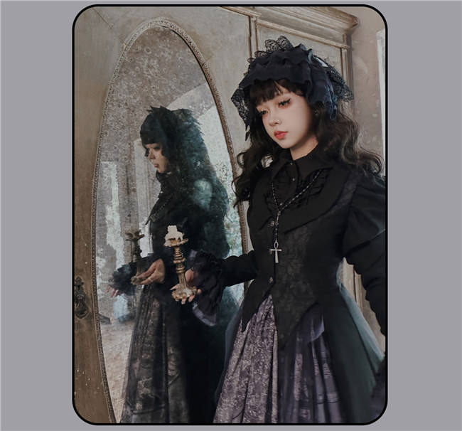 Susin Astrolabe Dark Gothic Lolita Dress, Skirt, Blouse and Accessory