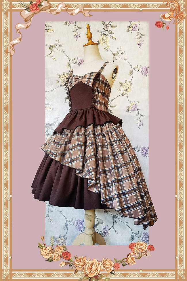 Infanta Irregular Plaid Lolita Dress