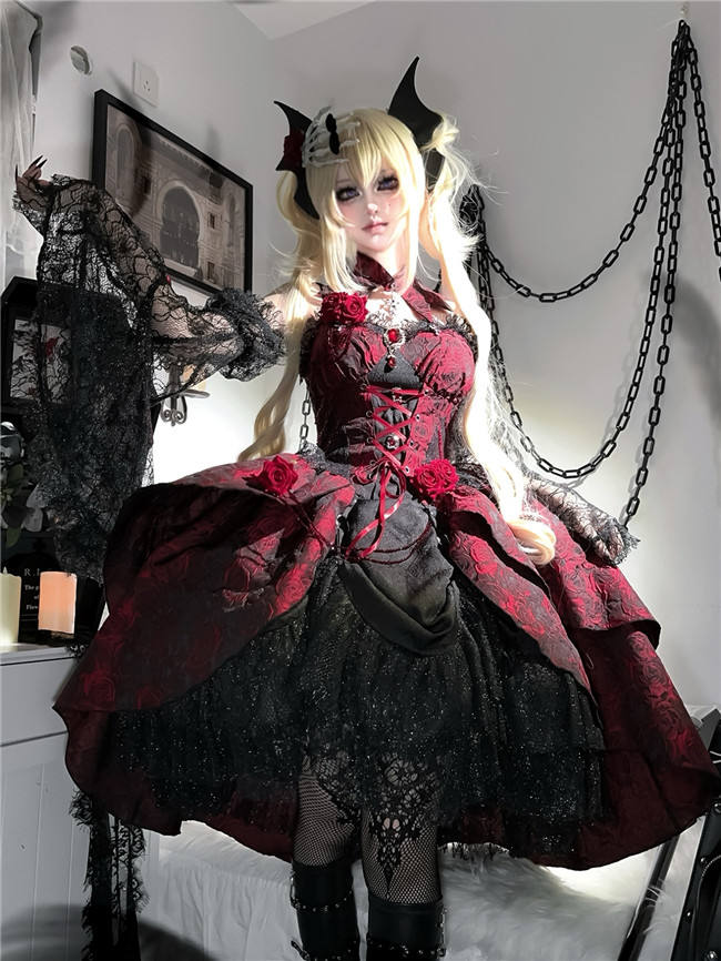 Rose Jacquard Gothic Lolita Dress