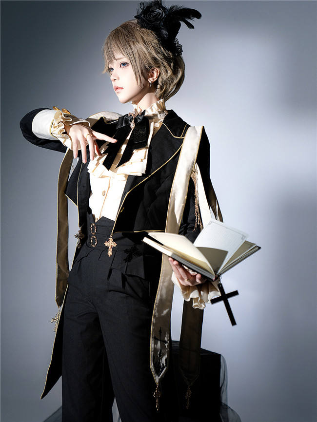 The Prayer Ouji Lolita Coat, Trousers and Blouse