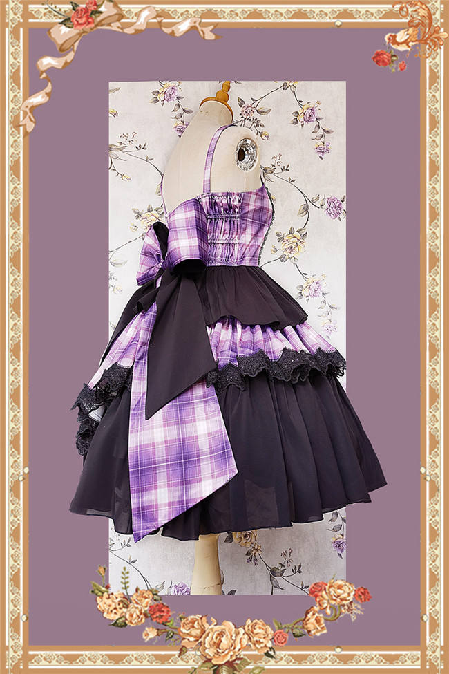 Infanta Irregular Plaid Lolita Dress