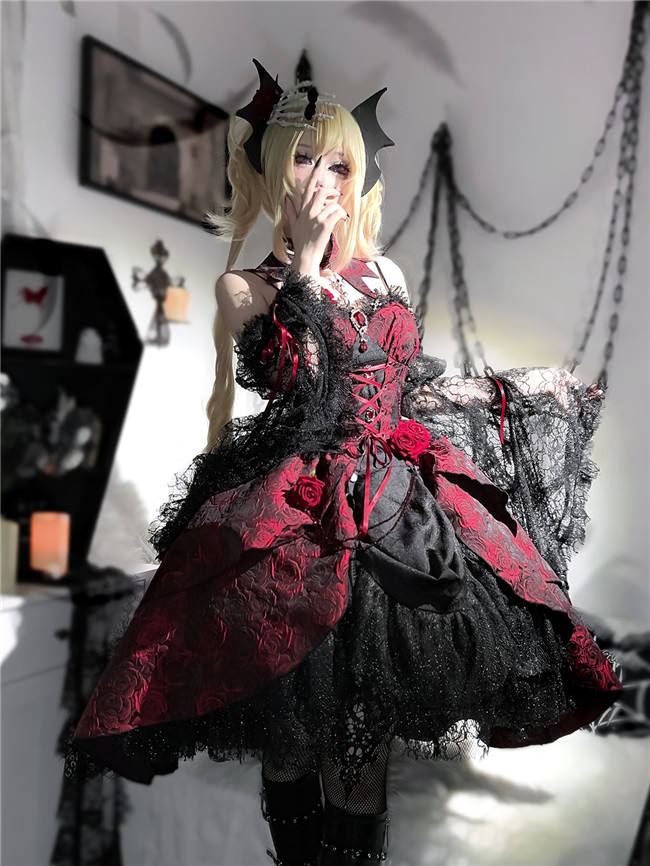 Rose Jacquard Gothic Lolita Dress