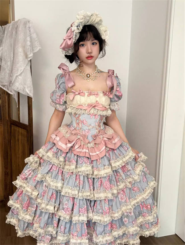 Gem and Rose Luxury Hime Lolita Dress Fullset