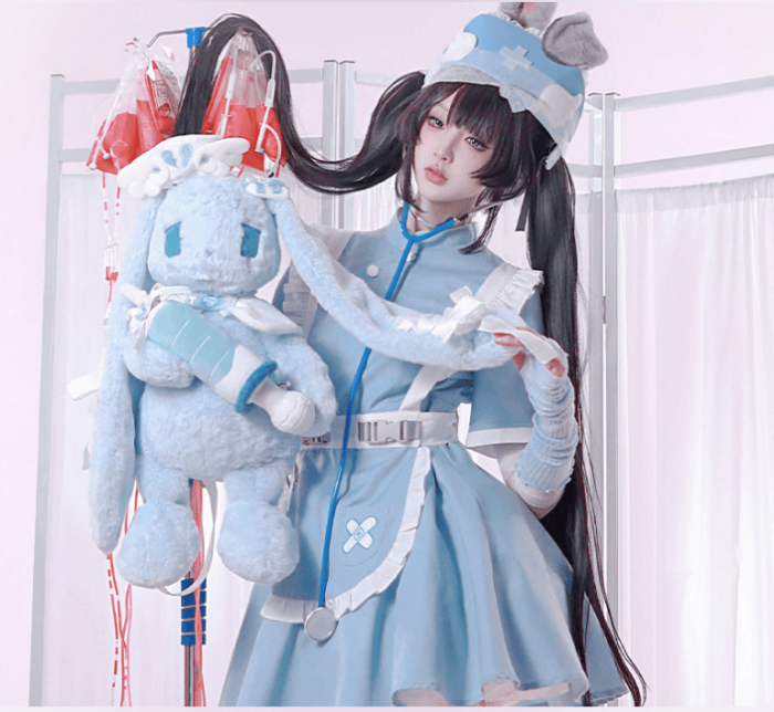 Rosy Dream Rabbit Lolita Bag and Doll