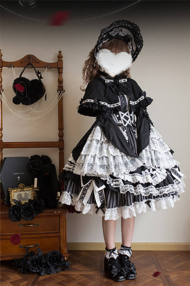 Lost Aqua Hybird Doll Lolita Dress and Cape