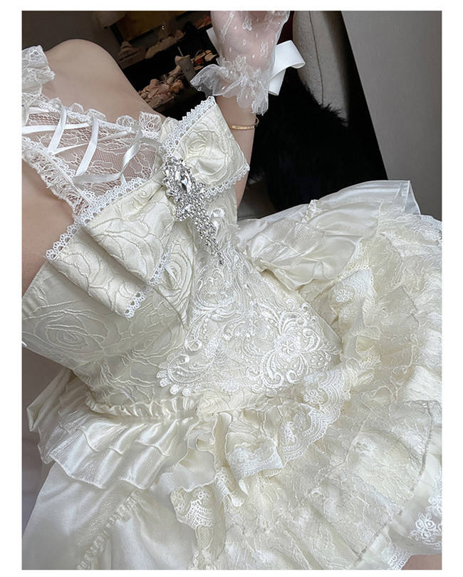 Diamond Honey Halter Neck Formal Dress, Corset and Tailing