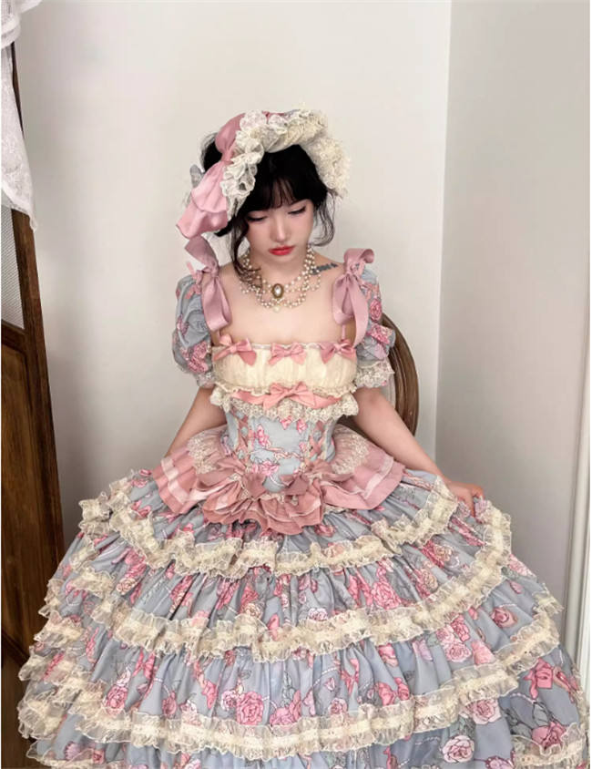 Gem and Rose Luxury Hime Lolita Dress Fullset