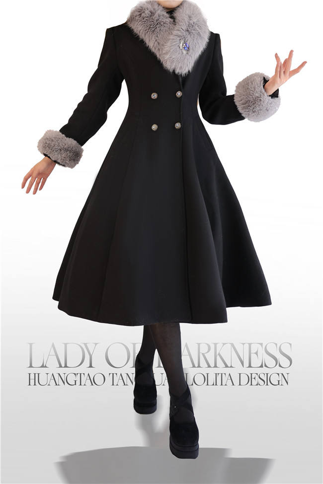 Lady of Darkness Black Gothic Long Coat