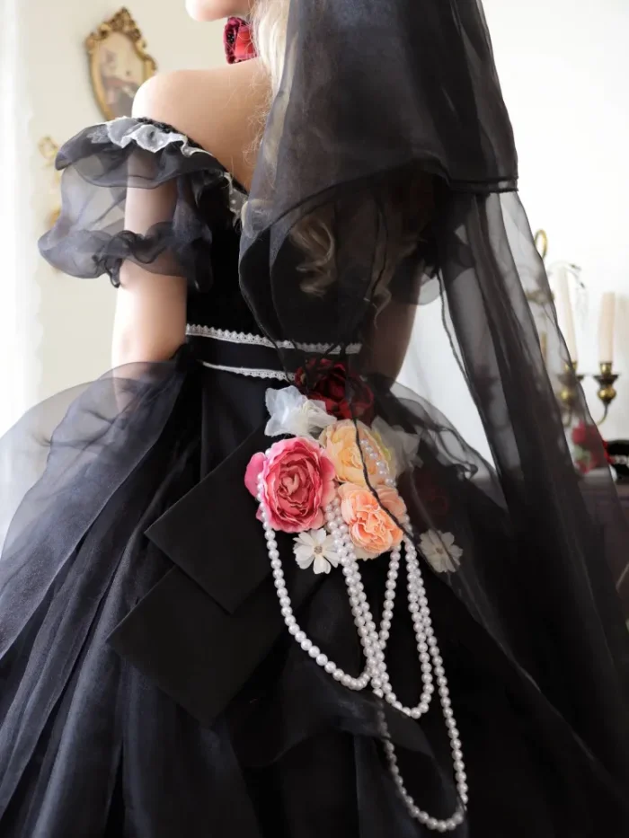 Black Rose Plus Size Friendly Hime Lolita Dress